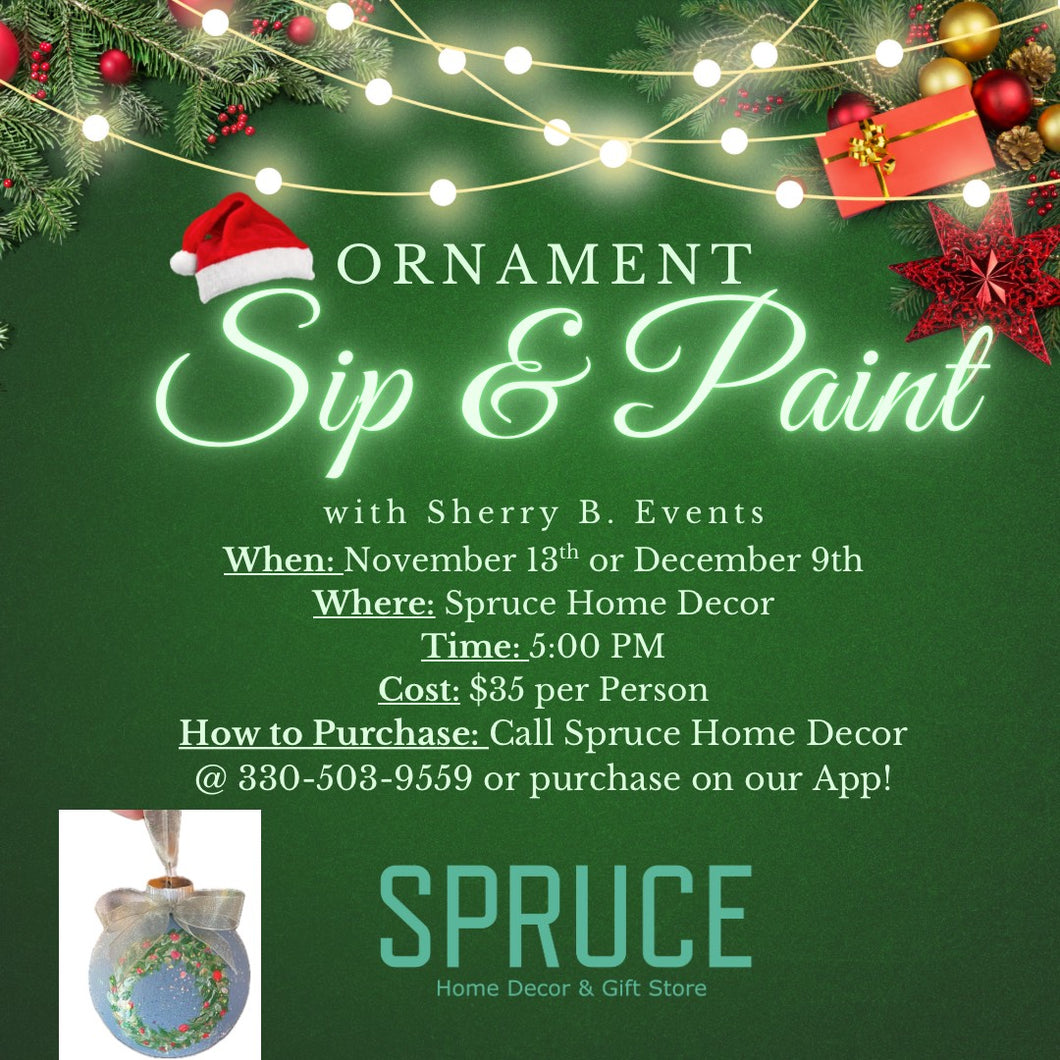 Ornament Sip & Paint