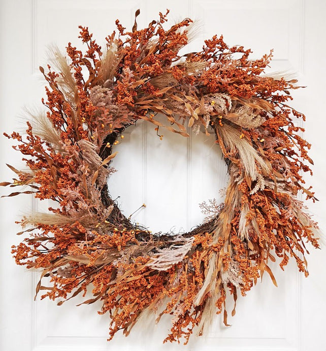 31.5IN ROUGH MELIC WREATH