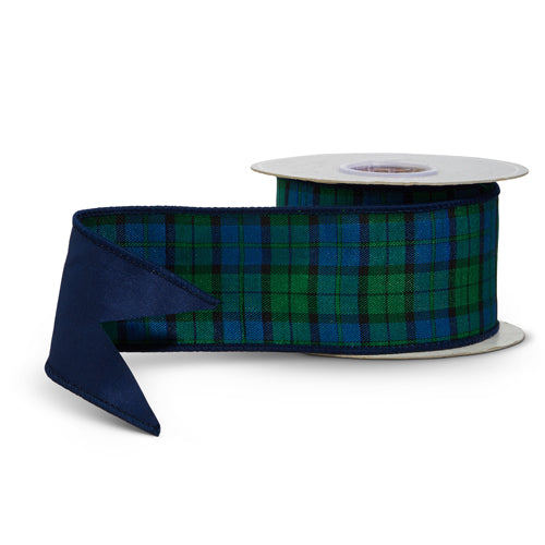 BLUE/GREEN TARTAN RIBBON