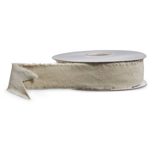 1.5" X 10 Yds Gray Torn Edge Velvet Unwired Ribbon