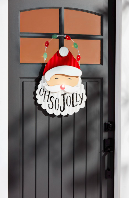 SANTA LIGHT-UP DOOR HANGER