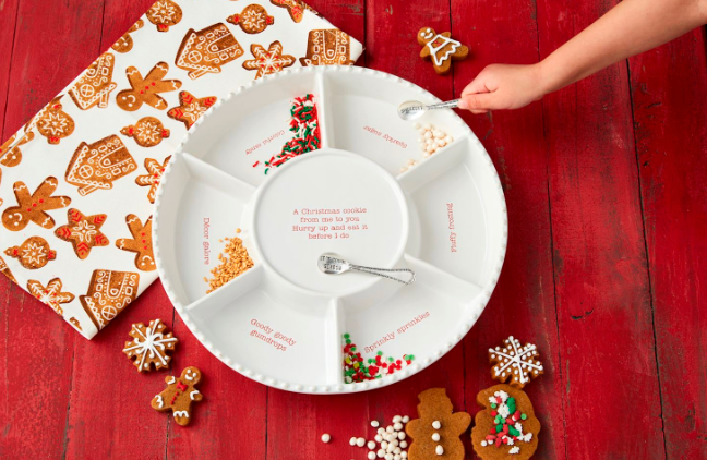 CHRISTMAS COOKIE DECORATING TRAY SET