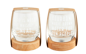 SPINNING WHISKEY/BOURBON GLASS SETS (2 Styles)