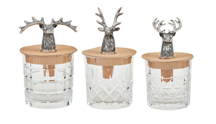 DEER DOF GLASS & BOTTLE STOPPER SETS (3 Styles)