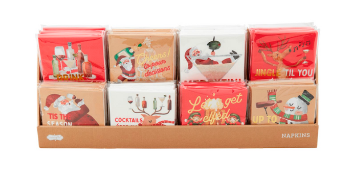 HOLIDAY BAR NAPKIN SETS ( 8 Styles)