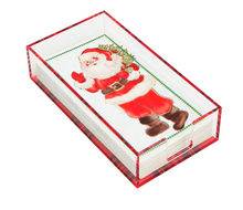 Load image into Gallery viewer, SANTA GUEST TOWEL &amp; TARTAN CADDY SET