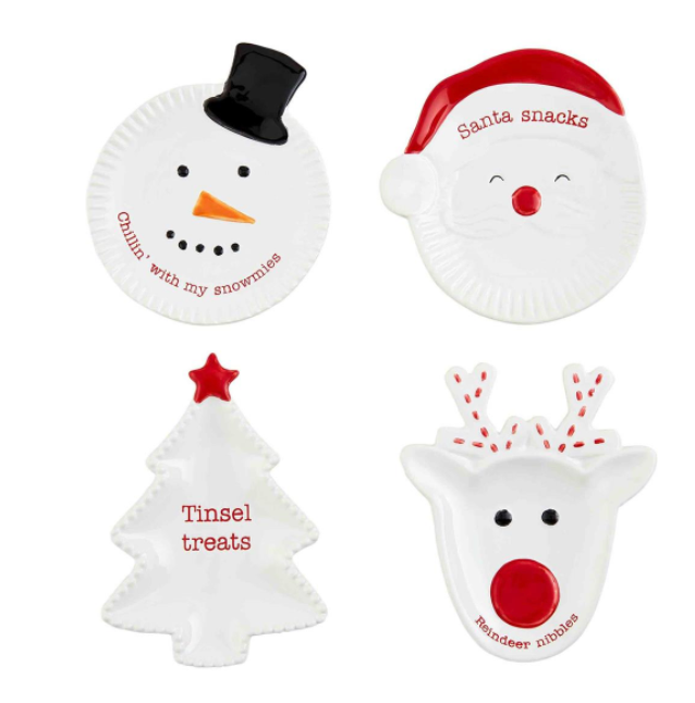 CHRISTMAS APPETIZER PLATES ( 4 Styles)