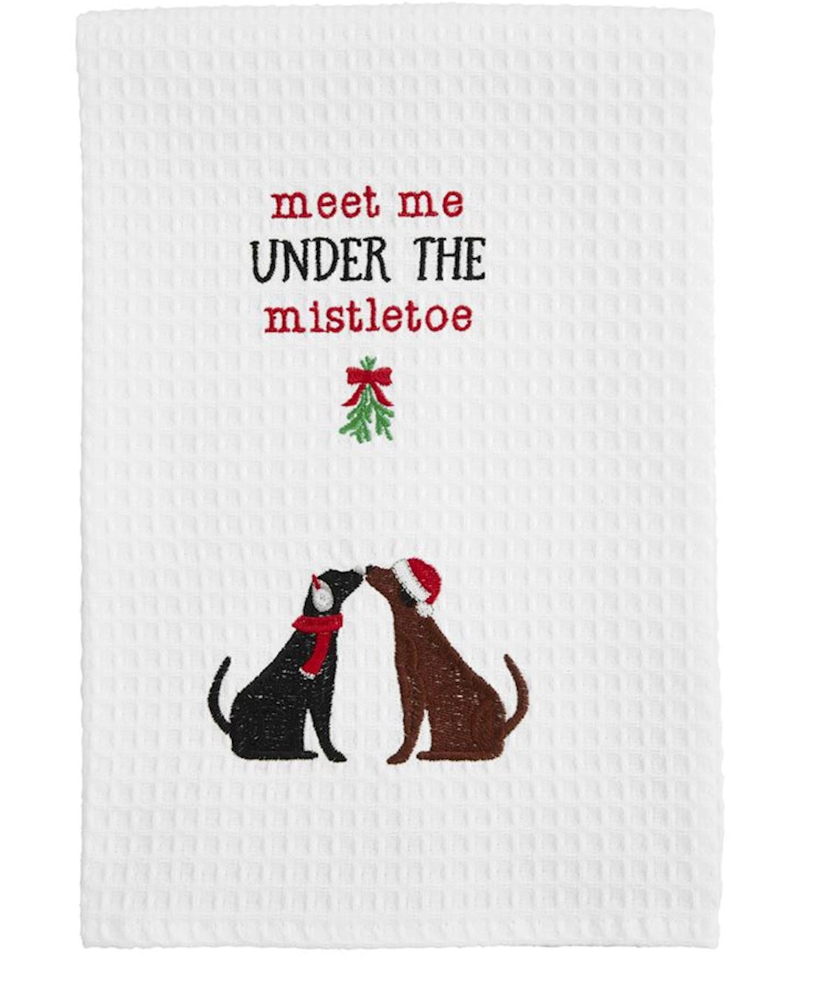 Dogs Christmas Waffle Towel