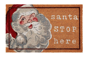 SANTA STOP HERE MAT