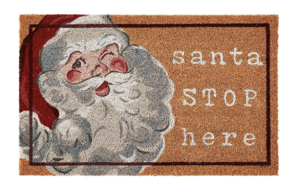 SANTA STOP HERE MAT