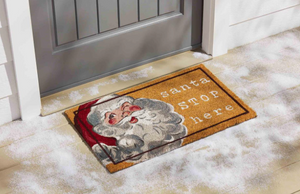 SANTA STOP HERE MAT