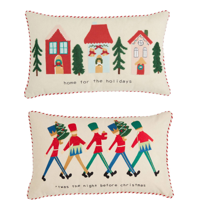 NUTCRACKER & CHRISTMAS VILLAGE PILLOWS (2 Styles)