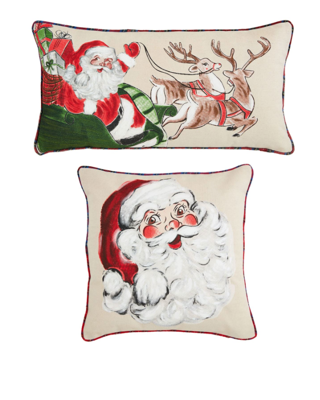 CLASSIC CHRISTMAS PAINTED PILLOWS ( 2 Styles)