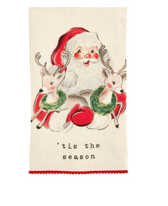 SANTA DEER TEA TOWELS ( 4 Styles)