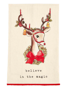 SANTA DEER TEA TOWELS ( 4 Styles)