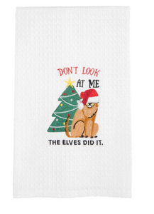 EMBROIDERED CHRISTMAS DOG TOWELS ( 4 Styles)