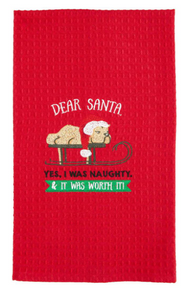 EMBROIDERED CHRISTMAS DOG TOWELS ( 4 Styles)