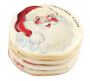 VINTAGE SANTA COASTER SET