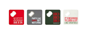 CHRISTMAS BOTTLE OPENER COASTERS (4 Styles)