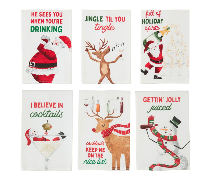 HOLIDAY BAR TOWELS ( 6 Styles)