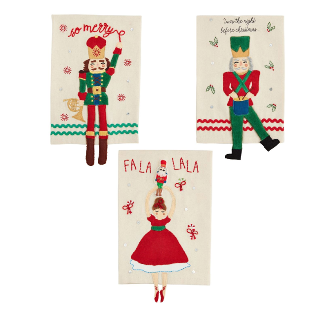 NUTCRACKER DANGLE LEG TOWELS ( 3 Styles)