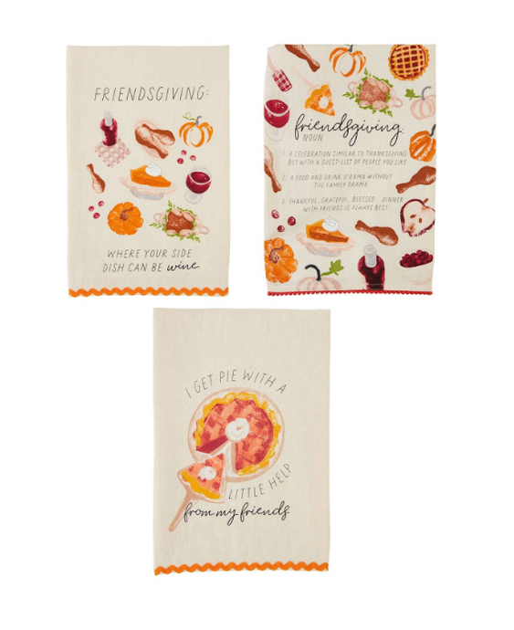 FRIENDSGIVING TRIMMED TOWELS ( 3 Styles)