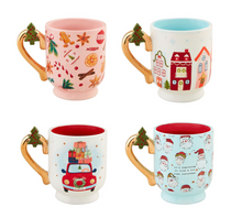 Load image into Gallery viewer, CHRISTMAS PEDESTAL MUGS ( 4 Styles)