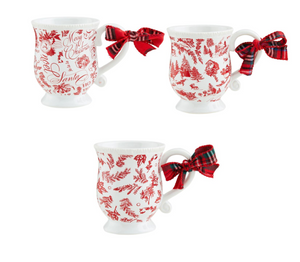 CHRISTMAS TOILE MUGS ( 3 Styles)