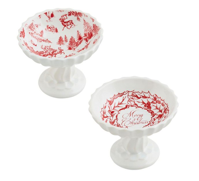 TOILE PEDESTAL CANDY DISHES ( 2 Styles)