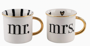 Gold Mr. & Mrs. Mug