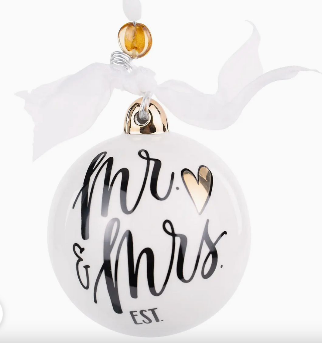 Mr. & Mrs. Wedding Cake Ornament