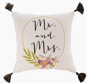 Mr. and Mrs. Wreath Pillow