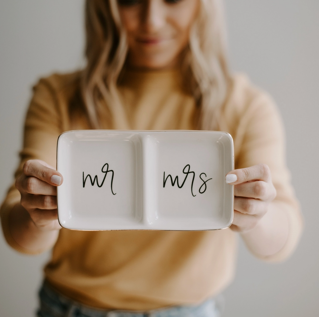 Mr. and Mrs. Jewelry Dish