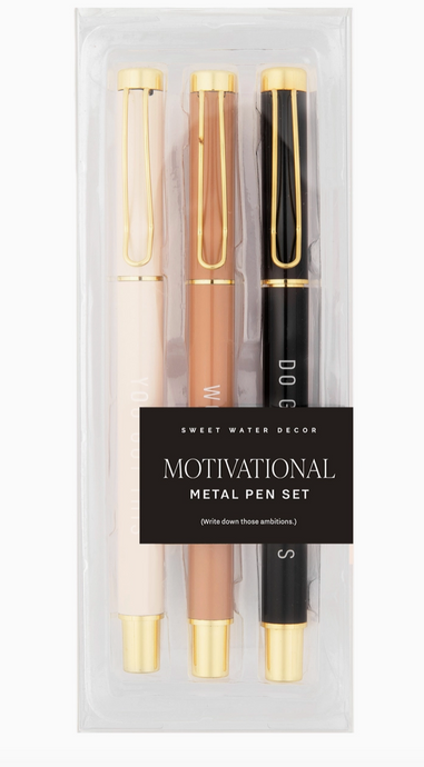 Motivational Metal Pen Set