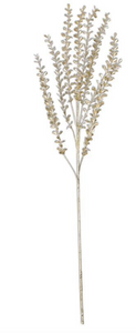 CHAMPAGNE GLITTERED STEM W/MINI TEARDROP LEAVES