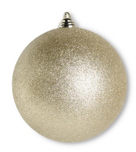 5.5" Gold Glitter Round Ornament