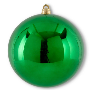 7.5 inch Dark Green Shiny Shatterproof Ornament