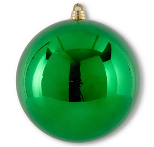 14.5 Inch Dark Green Shiny Shatterproof Ornament