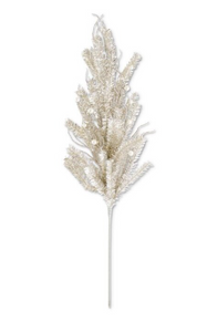 CHAMPAGNE TINSEL TWIG AND PEARL STEM