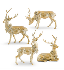 ANTIQUE GOLD RESIN DEER (4 Styles)