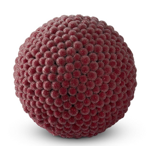 6.5 INCH ICY RED BERRY BALL ORNAMENT