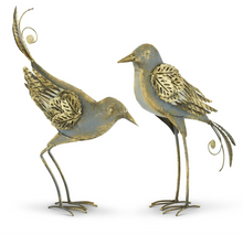 Load image into Gallery viewer, GRAY &amp; GOLD METAL BIRDS (2 Styles)