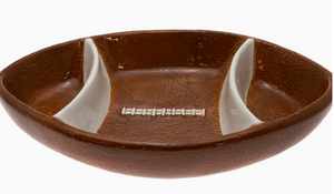 77.75" Long Football Fever Chip Dip Ceramic Bowl