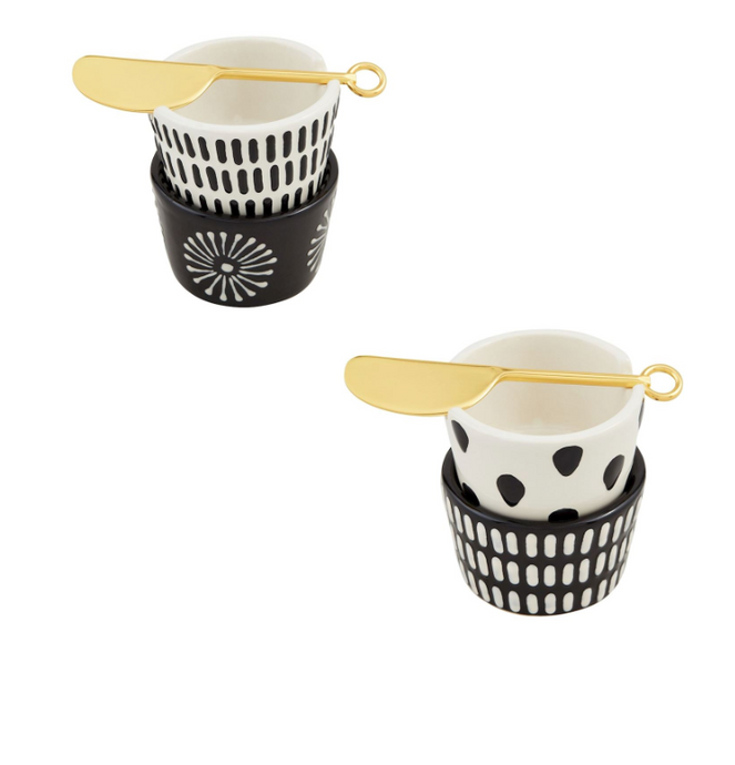 BLACK PATTERNED TIDBIT SETS (2 Styles)