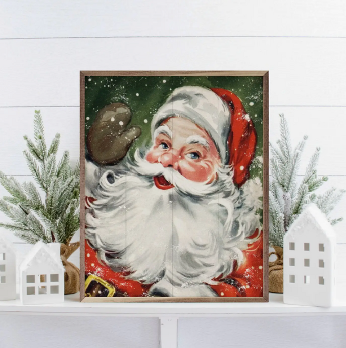 Santa with Snow Green