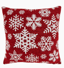 Load image into Gallery viewer, Snowflakes Throw Pillow