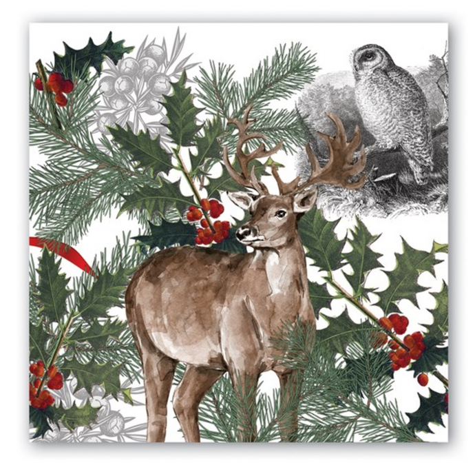 Winter Woodland Cocktail Napkin