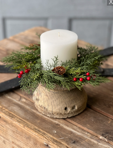 Alpine w/ Berries Candle Ring | 10"