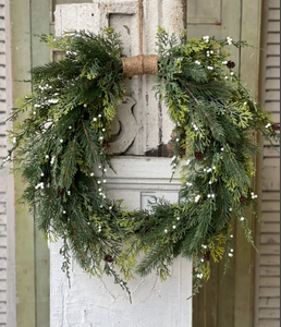 Starry Night Cedar Wreath | 24"