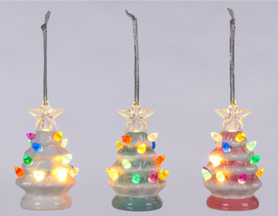 Ceramic Tree Light up Ornaments